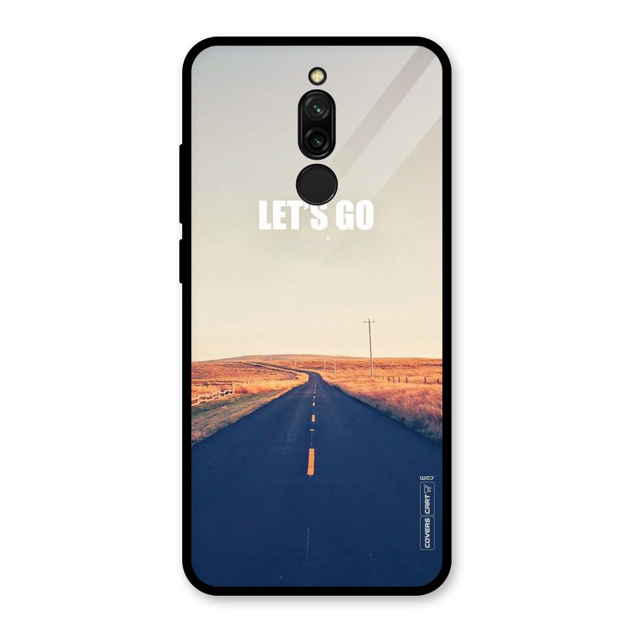 Lets Wander Glass Back Case for Redmi 8