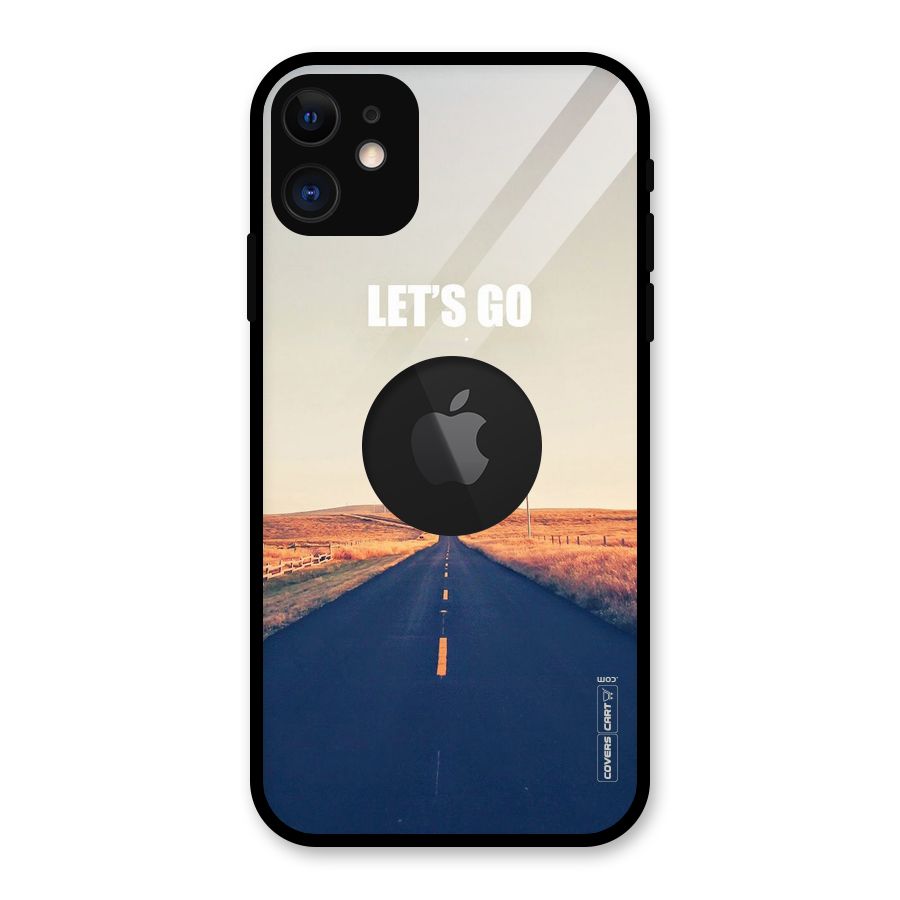 Lets Wander Glass Back Case for iPhone 11 Logo Cut
