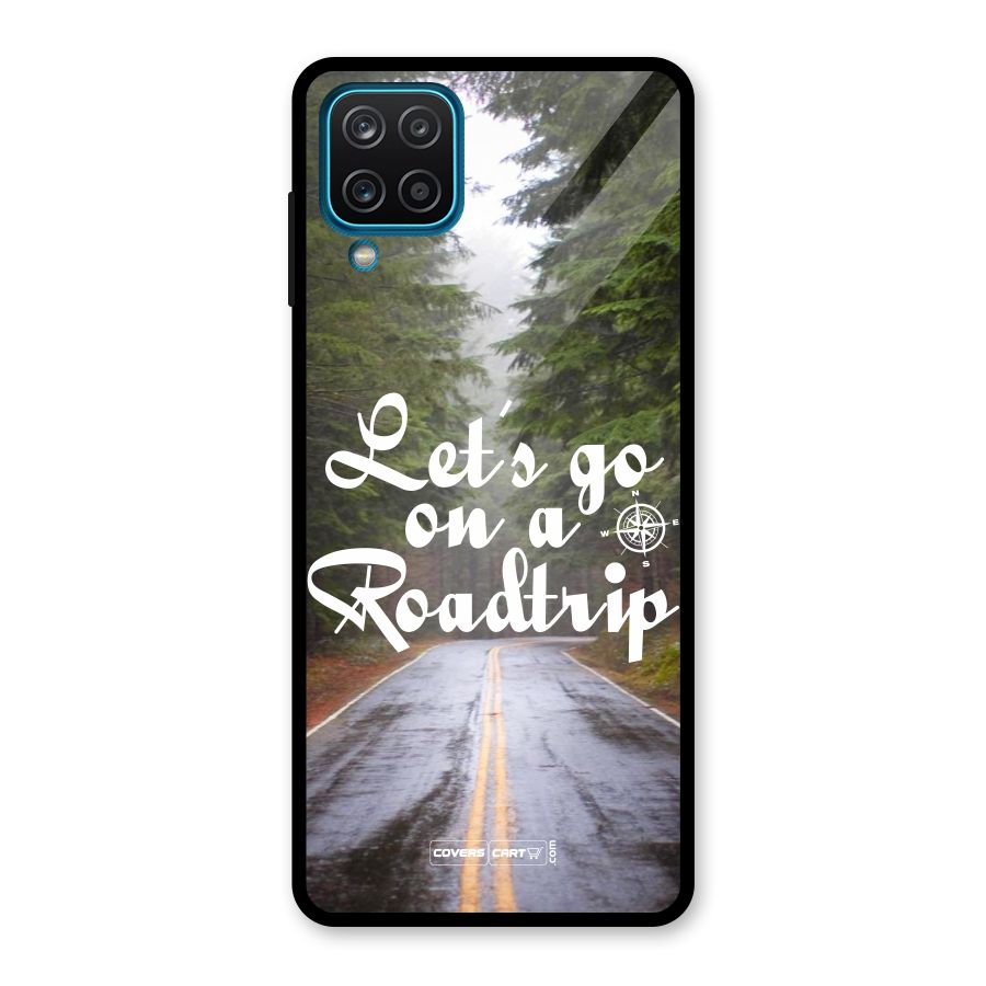 Lets go on a Roadtrip Glass Back Case for Galaxy A12