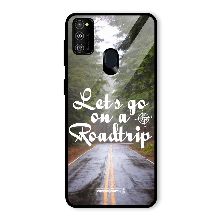 Lets go on a Roadtrip Glass Back Case for Galaxy M30s