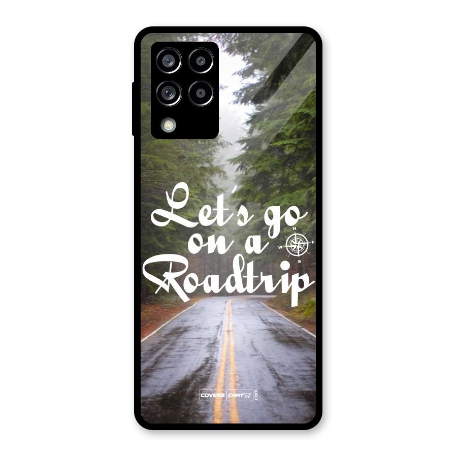 Lets go on a Roadtrip Glass Back Case for Galaxy M53 5G