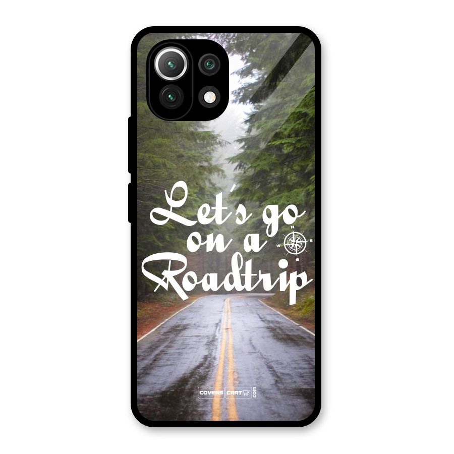 Lets go on a Roadtrip Glass Back Case for Mi 11 Lite NE 5G