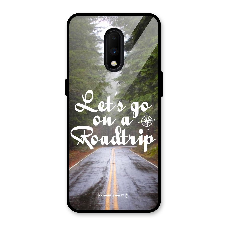 Lets go on a Roadtrip Glass Back Case for OnePlus 7
