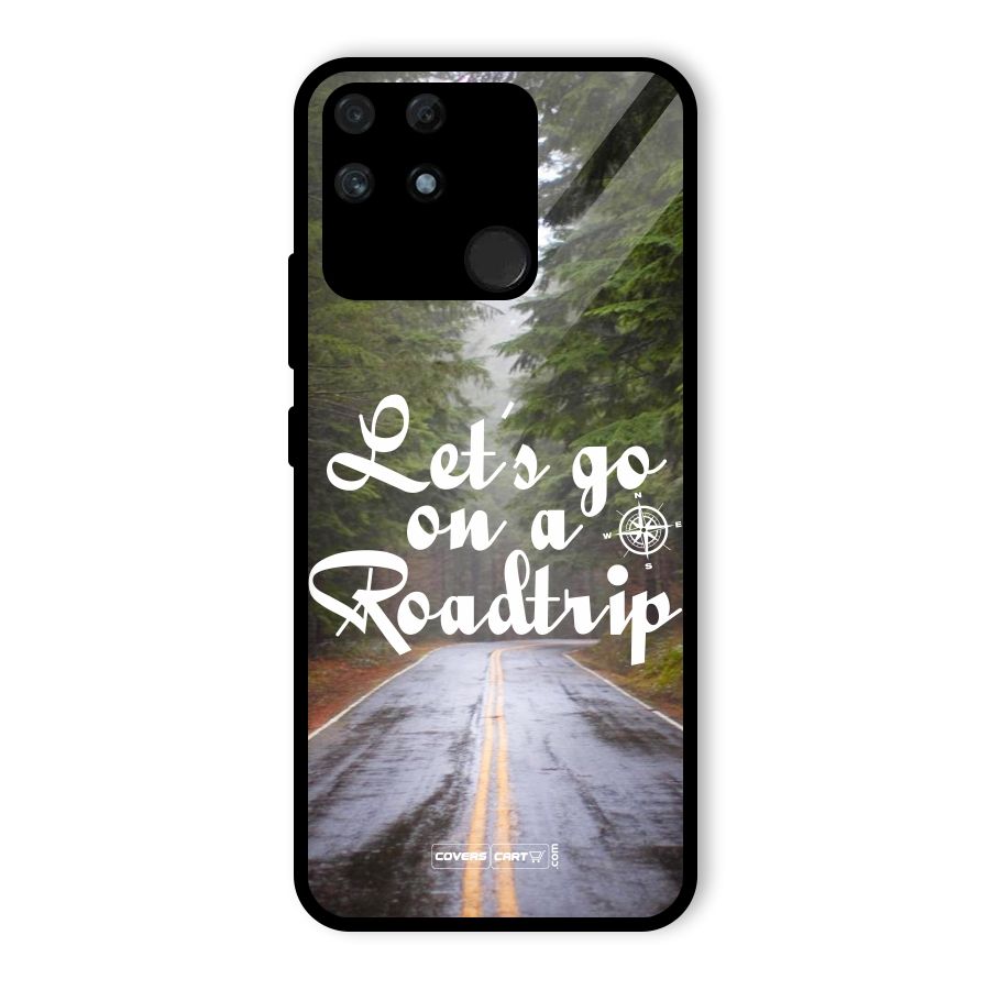 Lets go on a Roadtrip Glass Back Case for Realme Narzo 50A