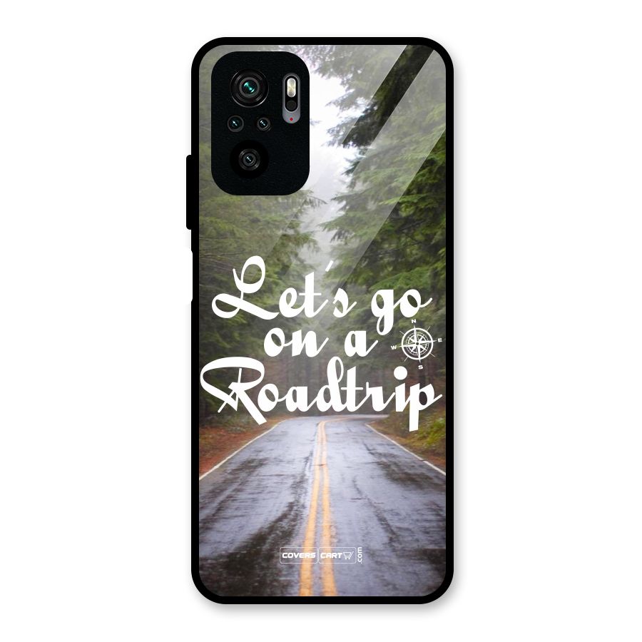 Lets go on a Roadtrip Glass Back Case for Redmi Note 10S