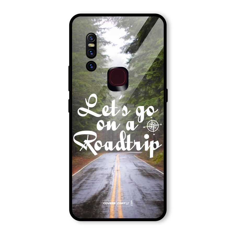 Lets go on a Roadtrip Glass Back Case for Vivo V15