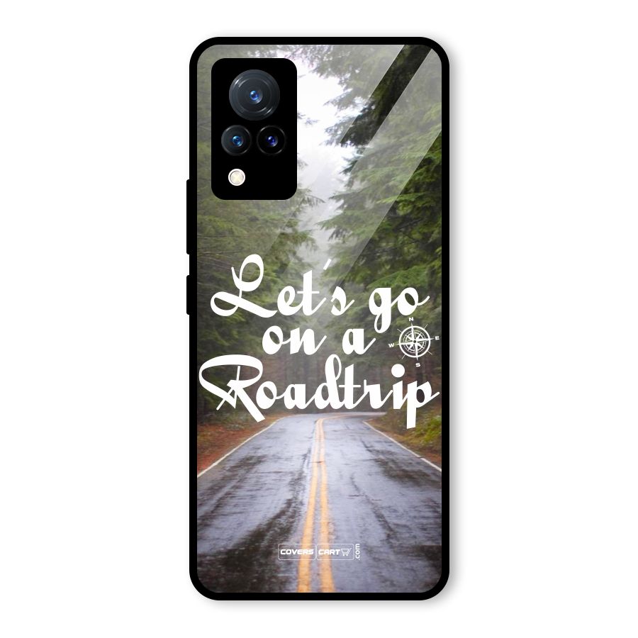 Lets go on a Roadtrip Glass Back Case for Vivo V21 5G