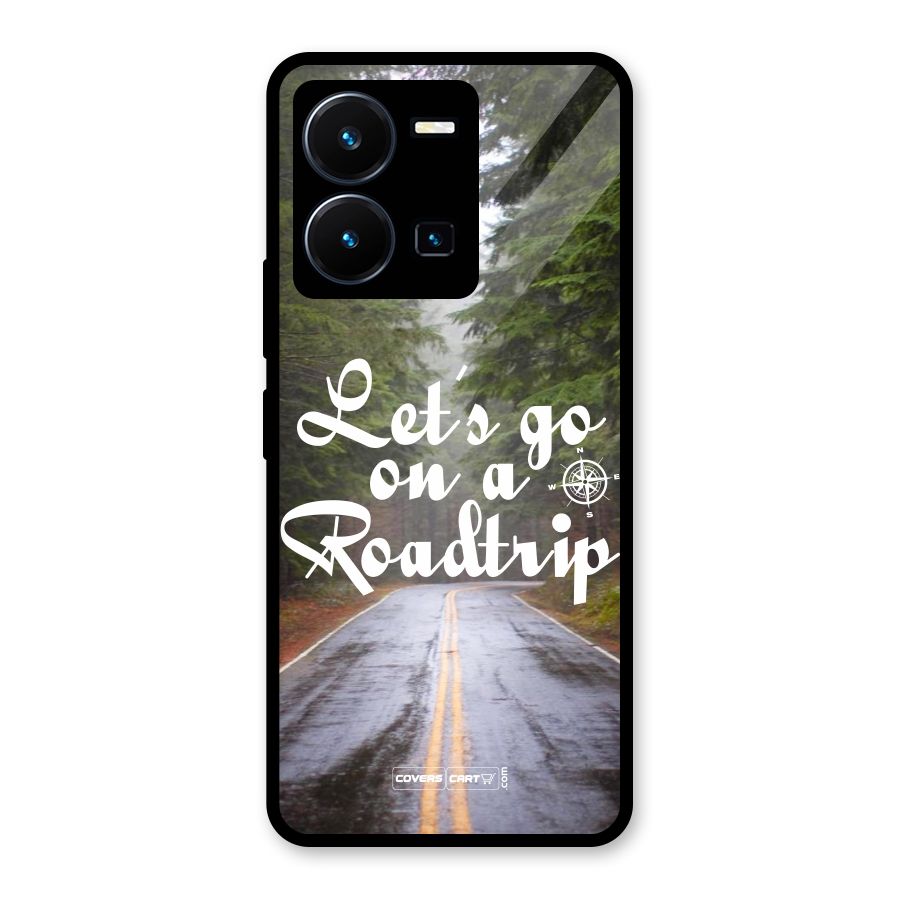 Lets go on a Roadtrip Glass Back Case for Vivo Y35