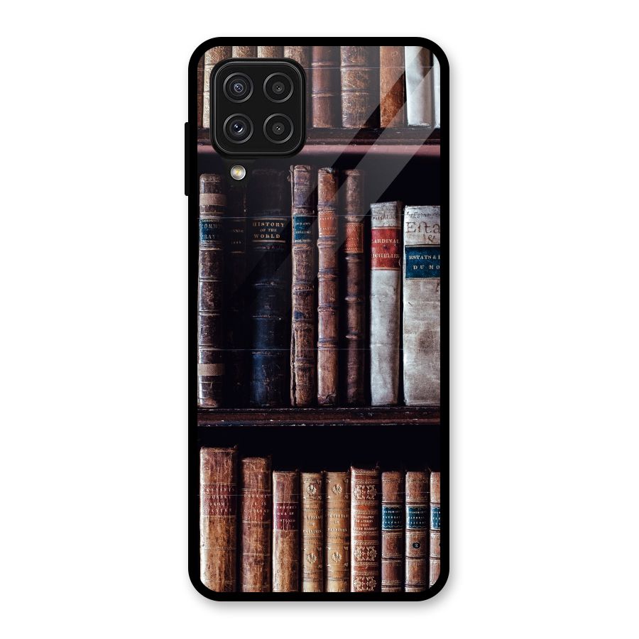 Library Love Glass Back Case for Galaxy A22 4G
