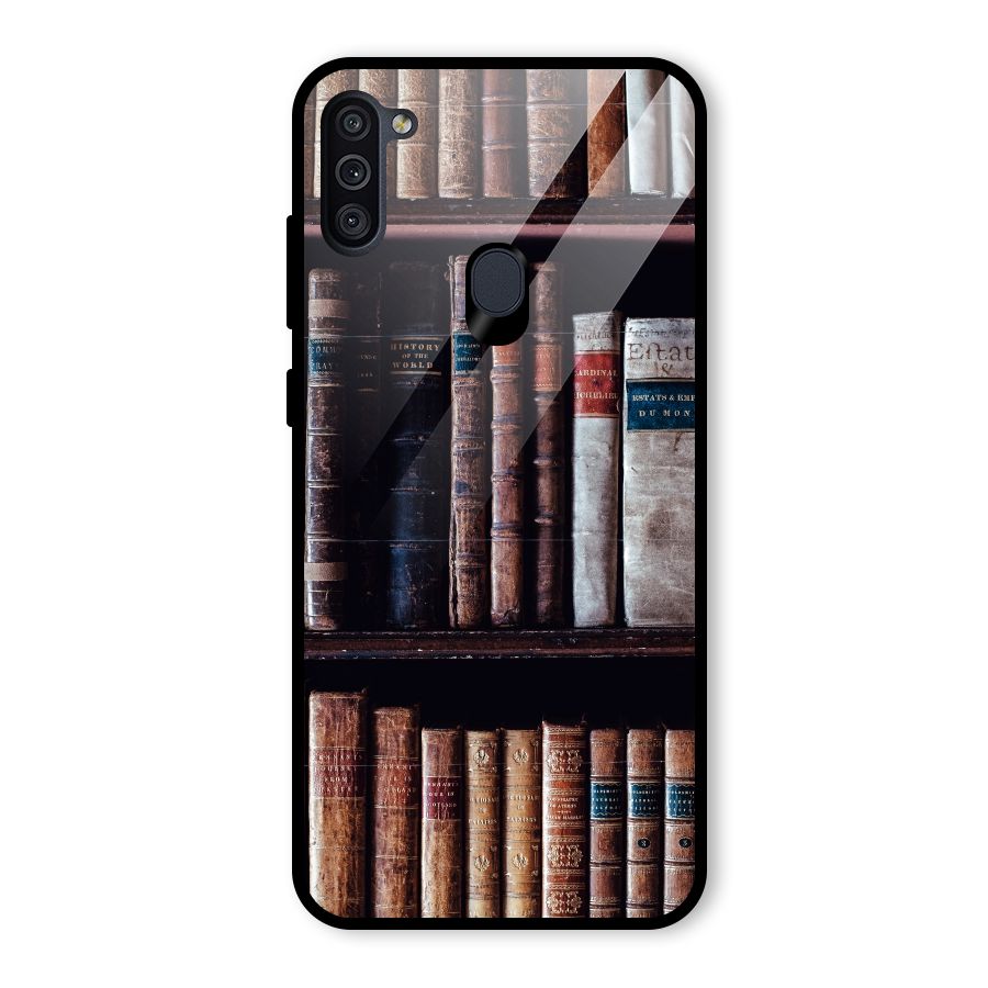 Library Love Glass Back Case for Galaxy M11