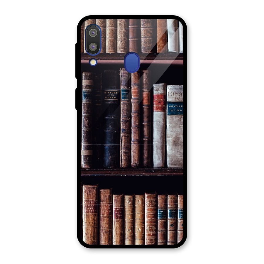 Library Love Glass Back Case for Galaxy M20