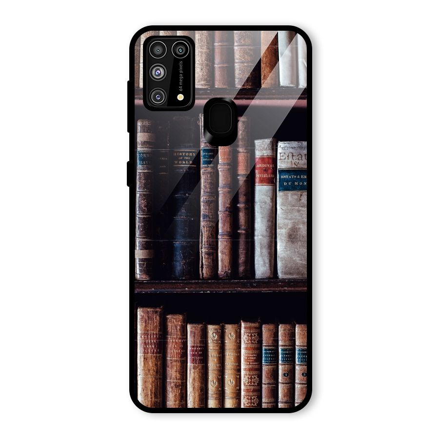 Library Love Glass Back Case for Galaxy M31