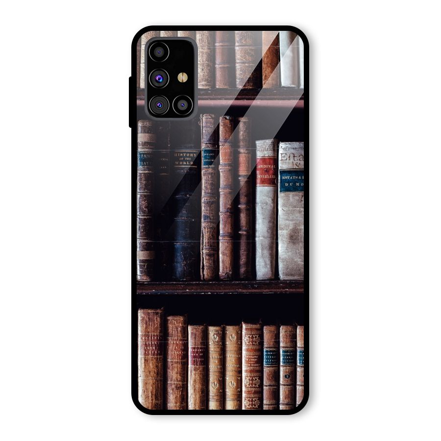 Library Love Glass Back Case for Galaxy M31s