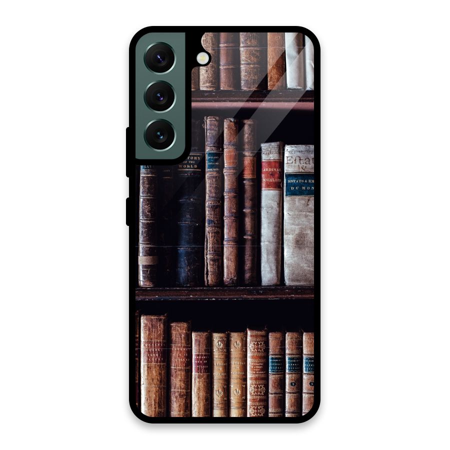 Library Love Glass Back Case for Galaxy S22 5G