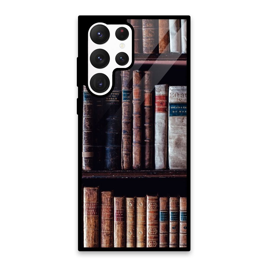 Library Love Glass Back Case for Galaxy S22 Ultra 5G