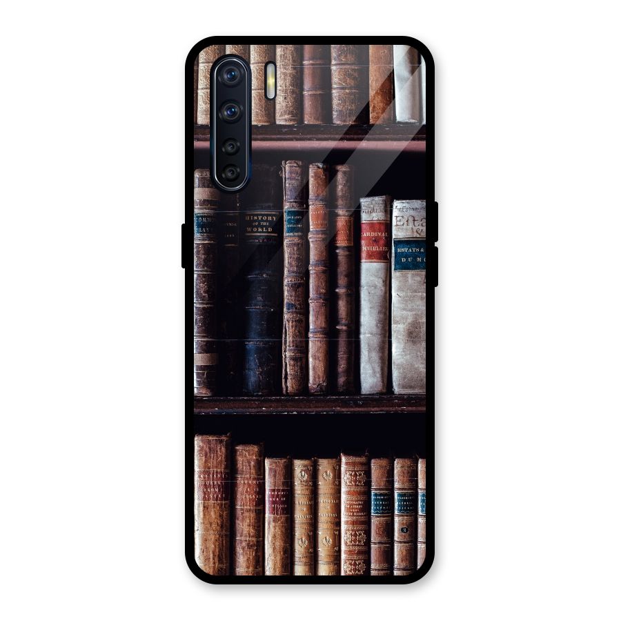 Library Love Glass Back Case for Oppo F15