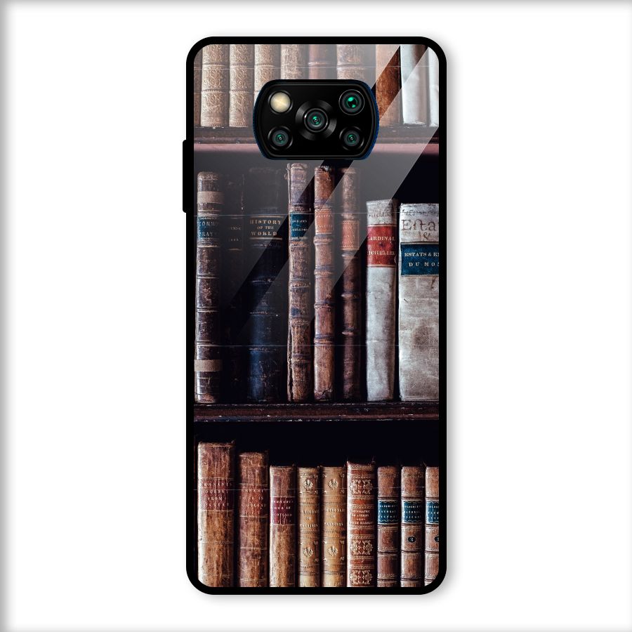 Library Love Glass Back Case for Poco X3