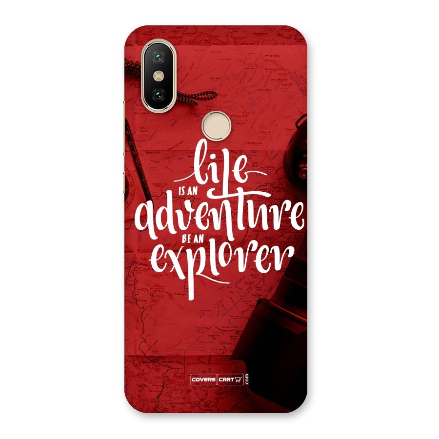 Life Adventure Explorer Back Case for Mi A2