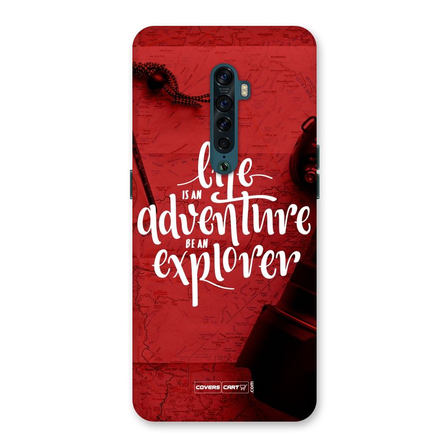 Life Adventure Explorer Back Case for Oppo Reno2