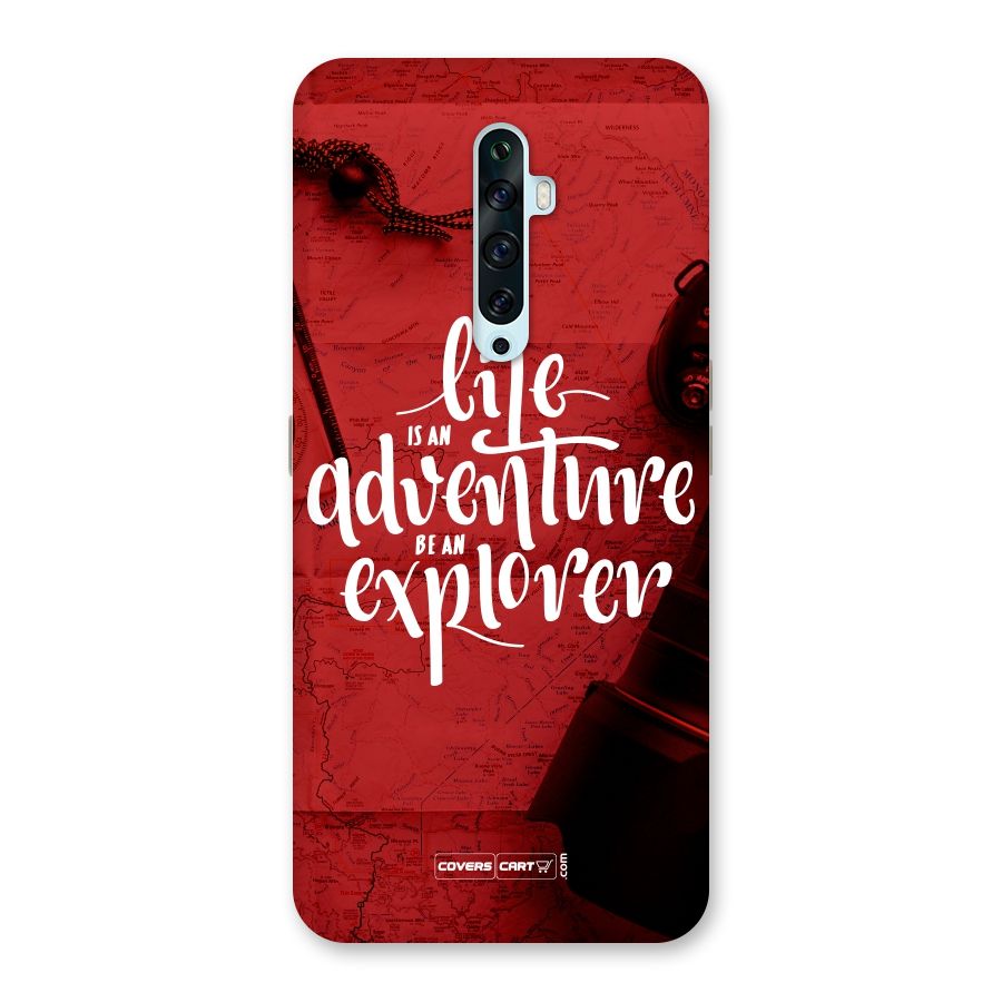 Life Adventure Explorer Back Case for Oppo Reno2 F