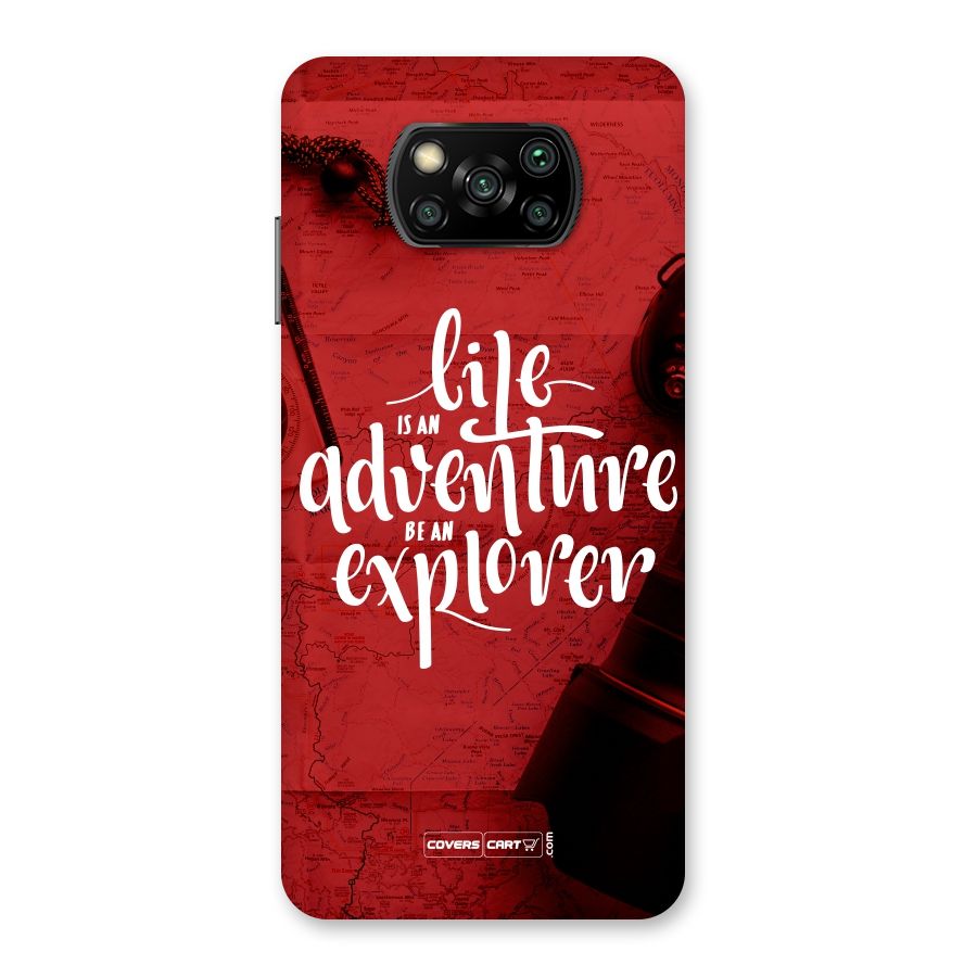 Life Adventure Explorer Back Case for Poco X3