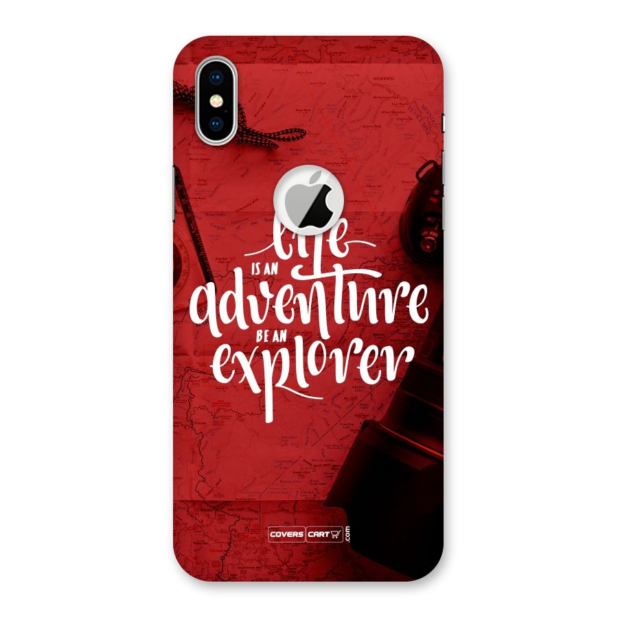 Life Adventure Explorer Back Case for iPhone X Logo Cut