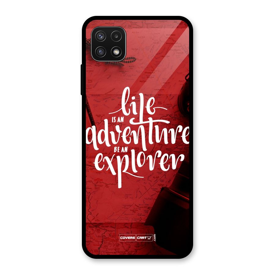Life Adventure Explorer Glass Back Case for Galaxy A22 5G