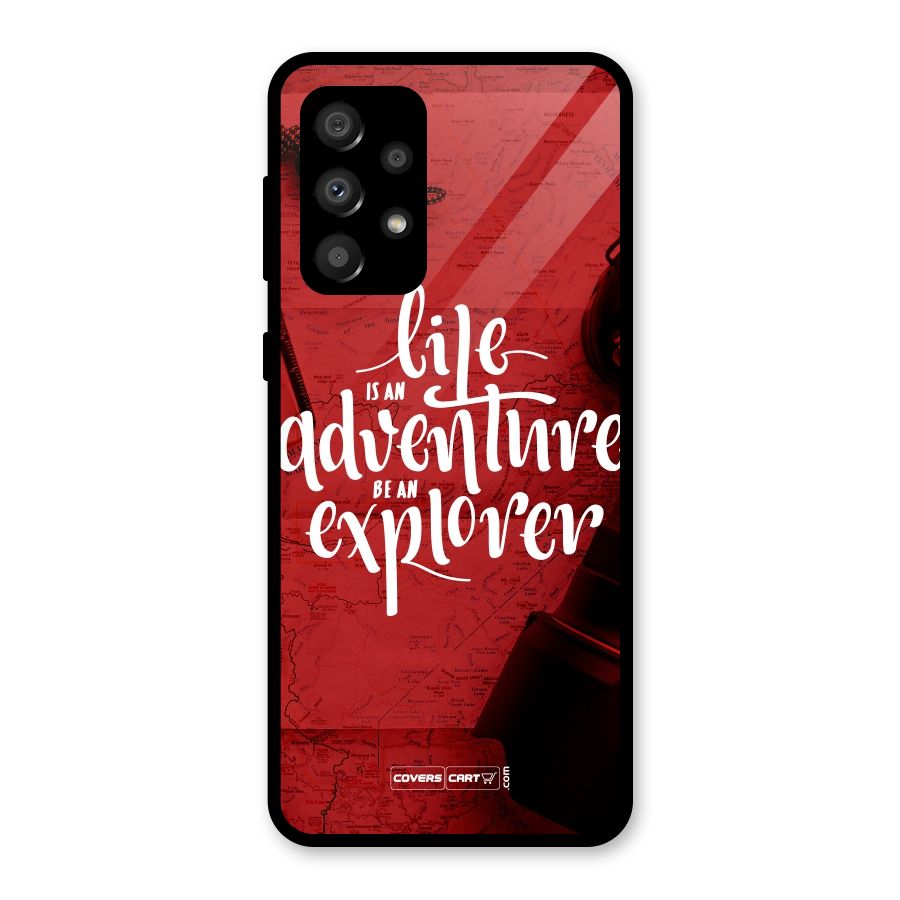 Life Adventure Explorer Glass Back Case for Galaxy A32