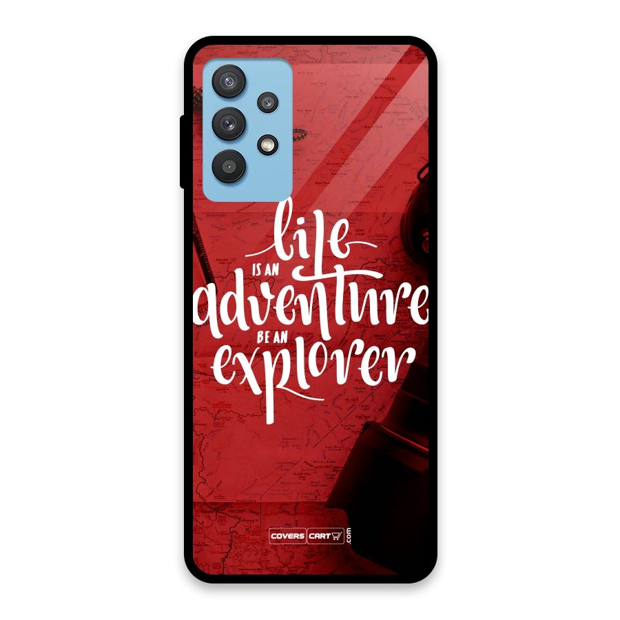 Life Adventure Explorer Glass Back Case for Galaxy M32 5G