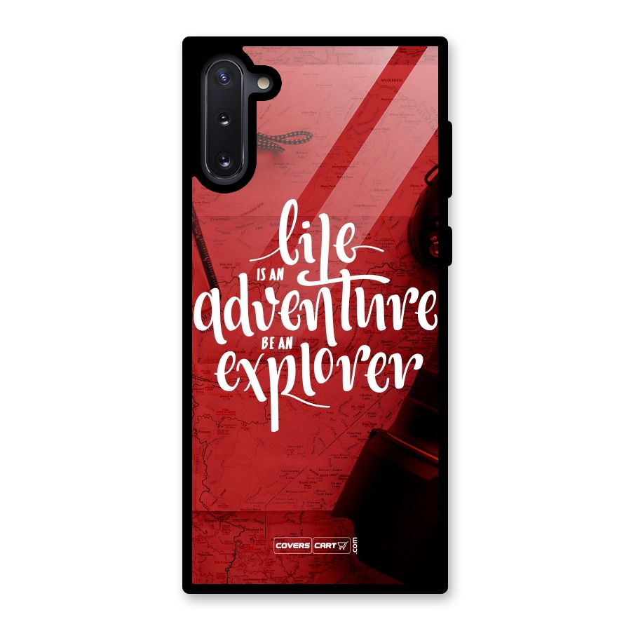 Life Adventure Explorer Glass Back Case for Galaxy Note 10