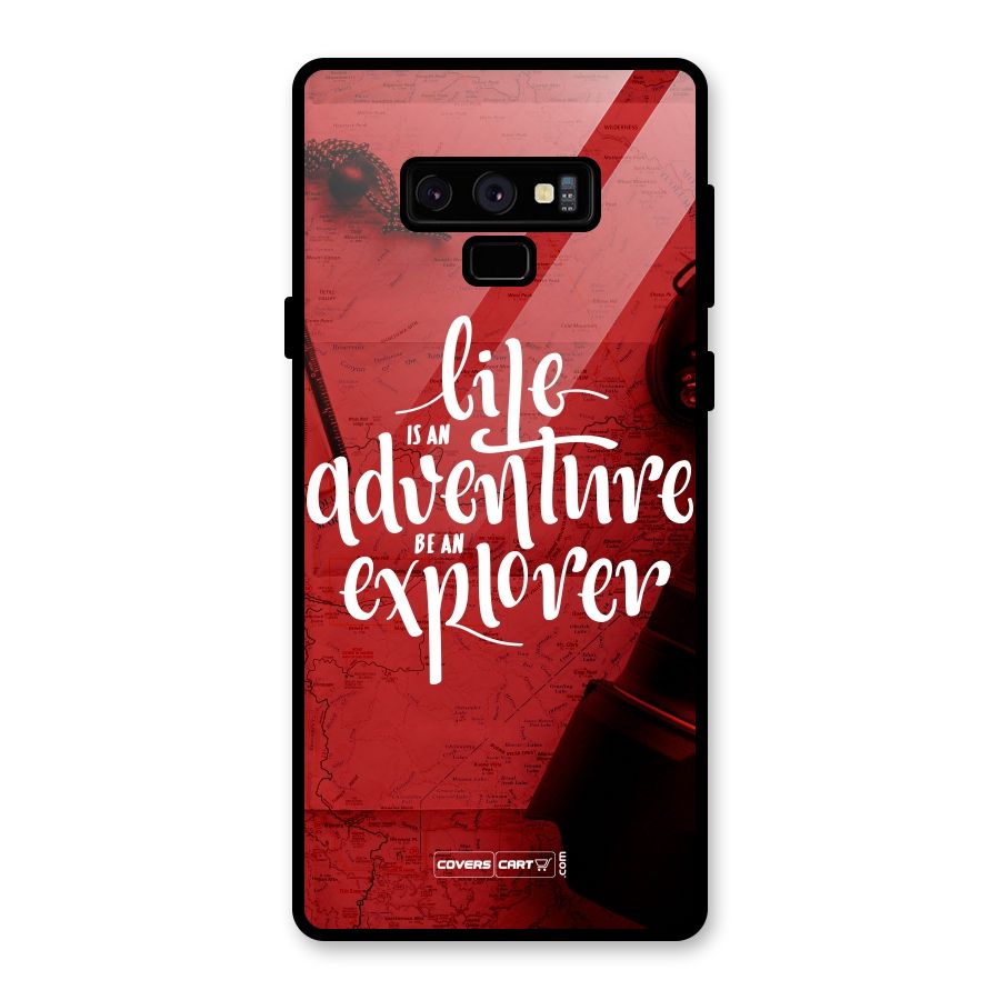 Life Adventure Explorer Glass Back Case for Galaxy Note 9
