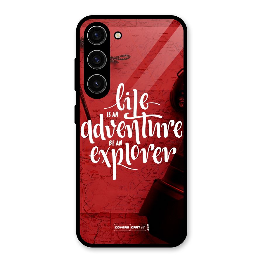 Life Adventure Explorer Glass Back Case for Galaxy S23