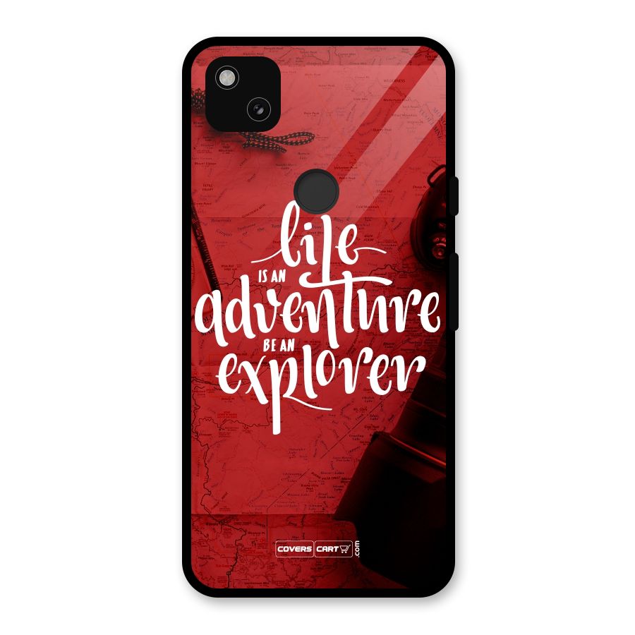 Life Adventure Explorer Glass Back Case for Google Pixel 4a