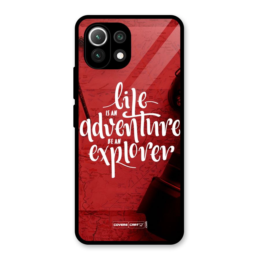 Life Adventure Explorer Glass Back Case for Mi 11 Lite
