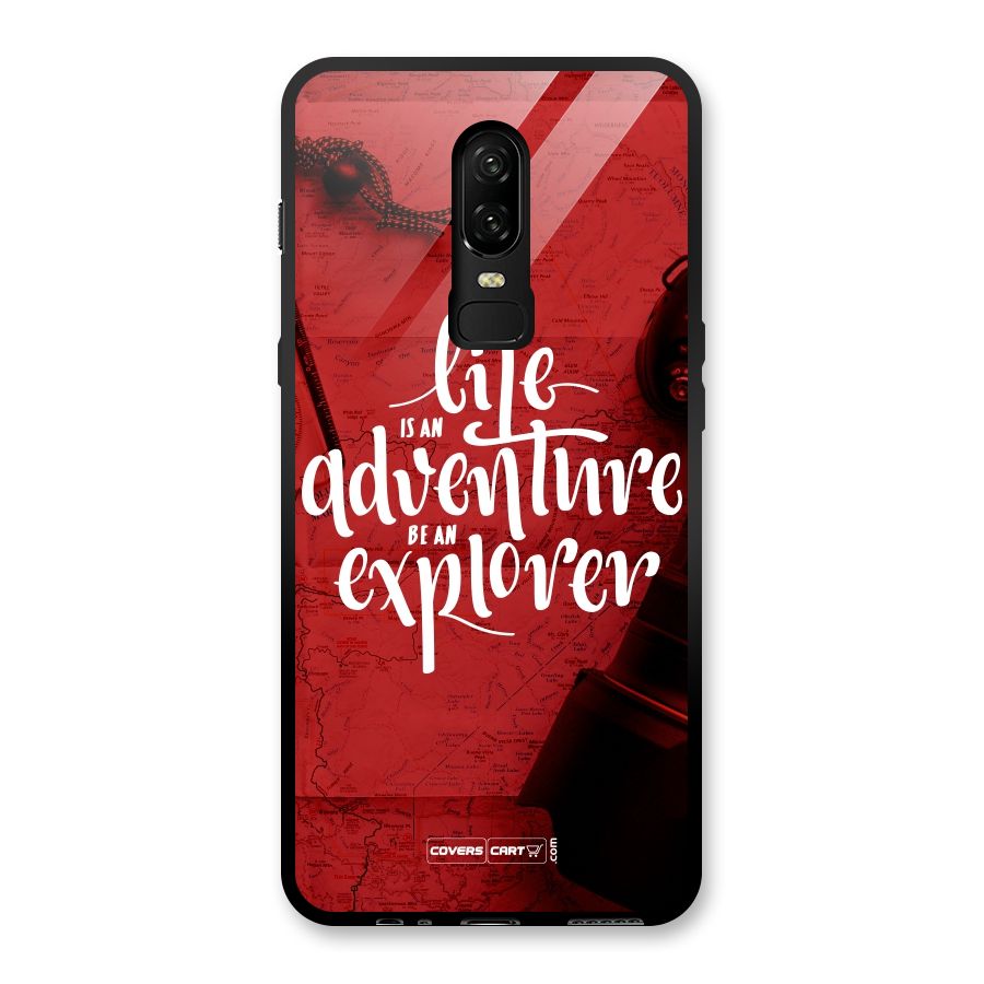 Life Adventure Explorer Glass Back Case for OnePlus 6