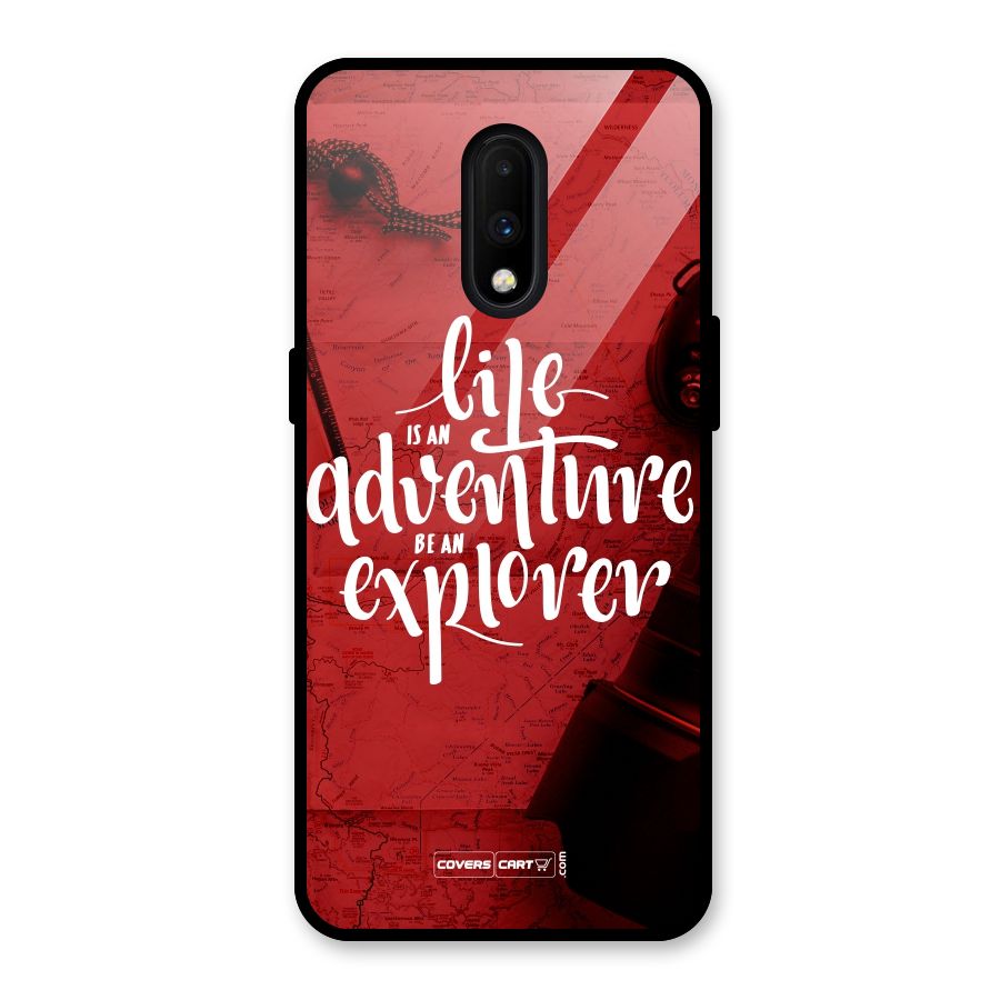 Life Adventure Explorer Glass Back Case for OnePlus 7