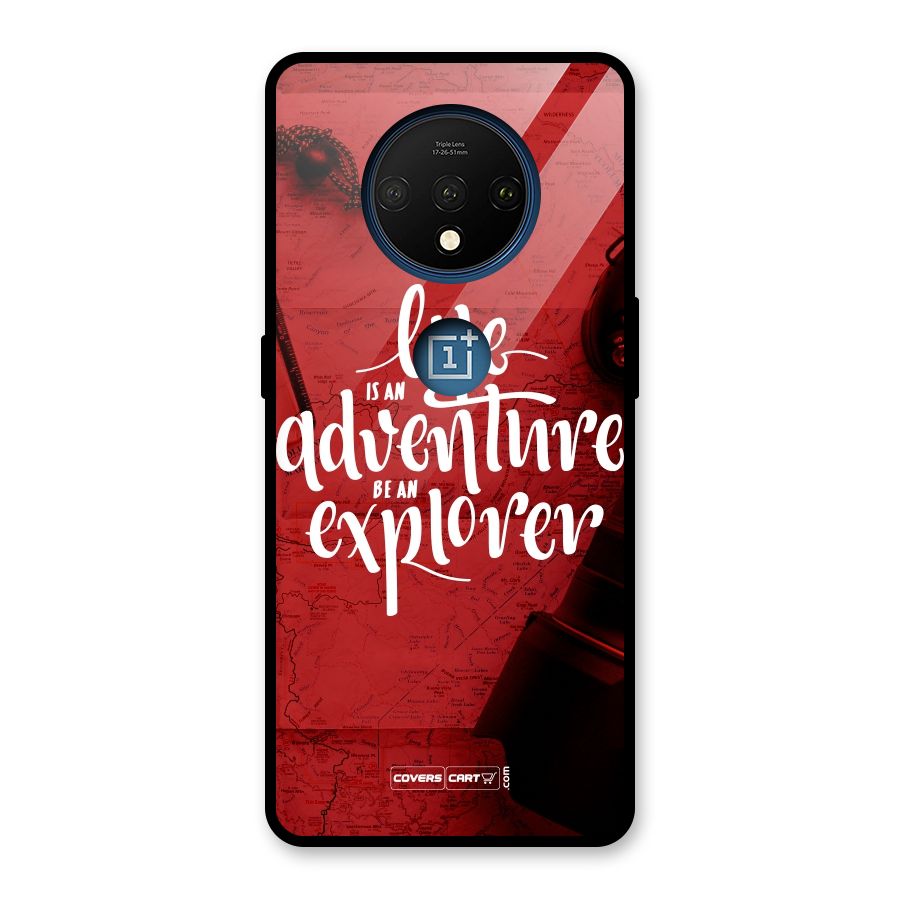 Life Adventure Explorer Glass Back Case for OnePlus 7T