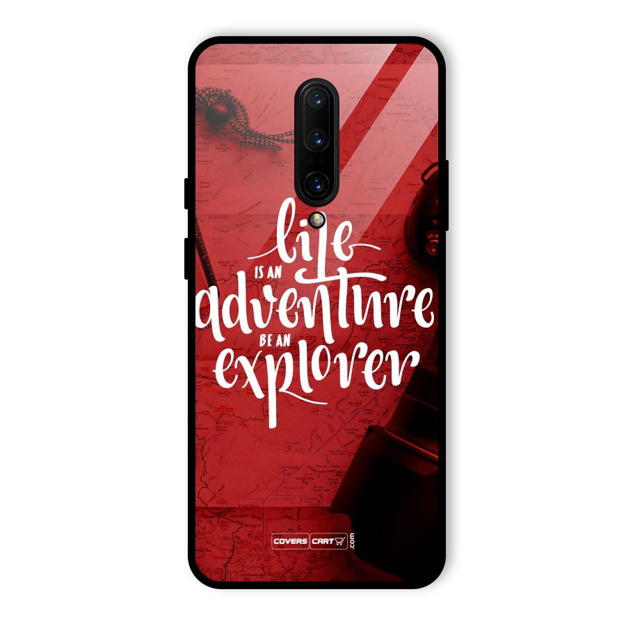 Life Adventure Explorer Glass Back Case for OnePlus 7 Pro