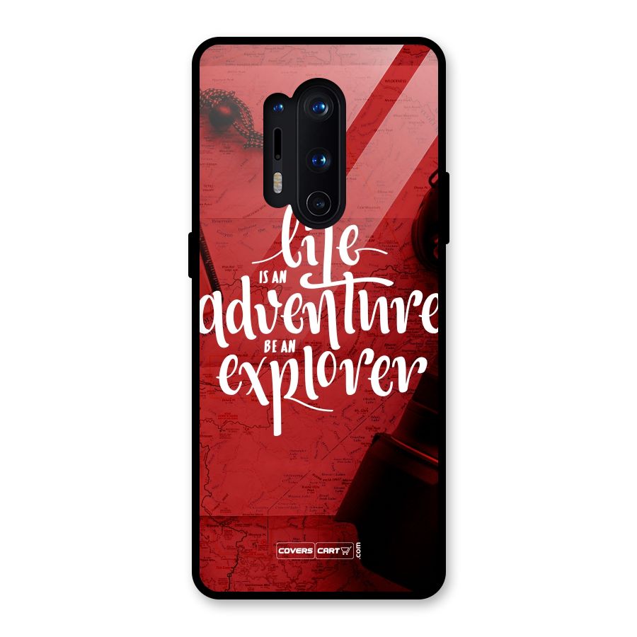 Life Adventure Explorer Glass Back Case for OnePlus 8 Pro