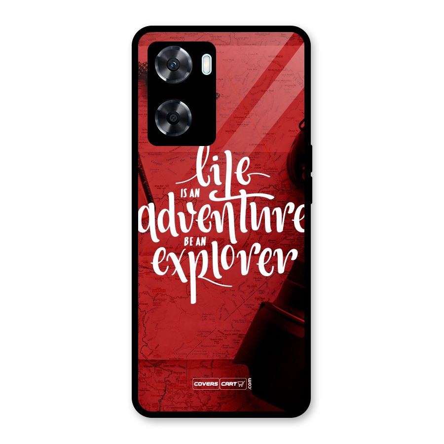 Life Adventure Explorer Glass Back Case for Oppo A77