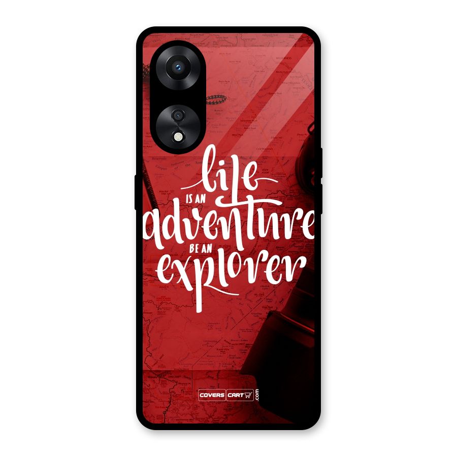 Life Adventure Explorer Glass Back Case for Oppo A78