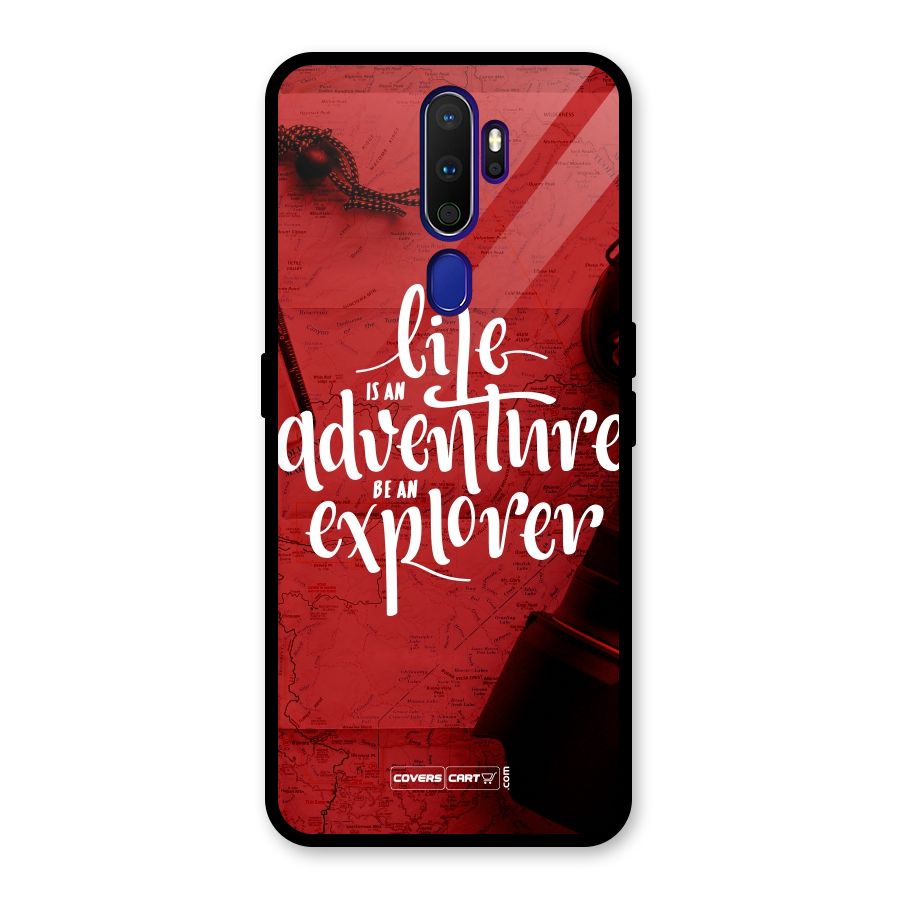 Life Adventure Explorer Glass Back Case for Oppo A9 (2020)