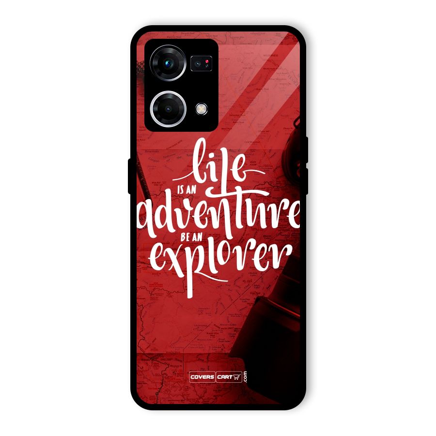 Life Adventure Explorer Glass Back Case for Oppo F21 Pro 4G