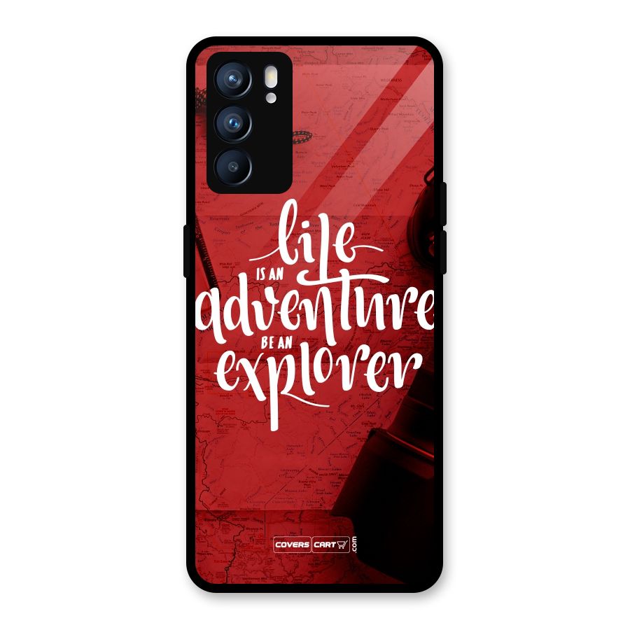 Life Adventure Explorer Glass Back Case for Oppo Reno6 5G