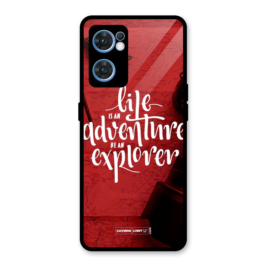 Life Adventure Explorer Glass Back Case for Oppo Reno7 5G