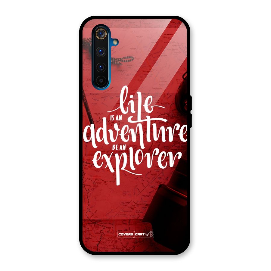 Life Adventure Explorer Glass Back Case for Realme 6 Pro