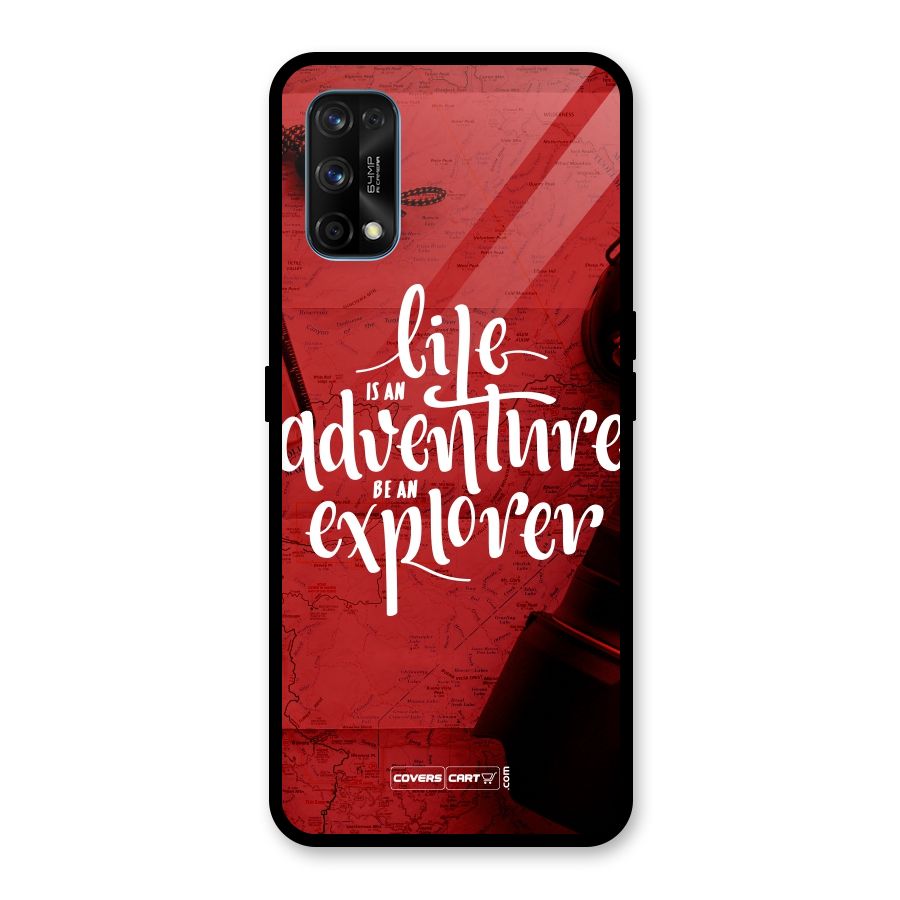 Life Adventure Explorer Glass Back Case for Realme 7 Pro