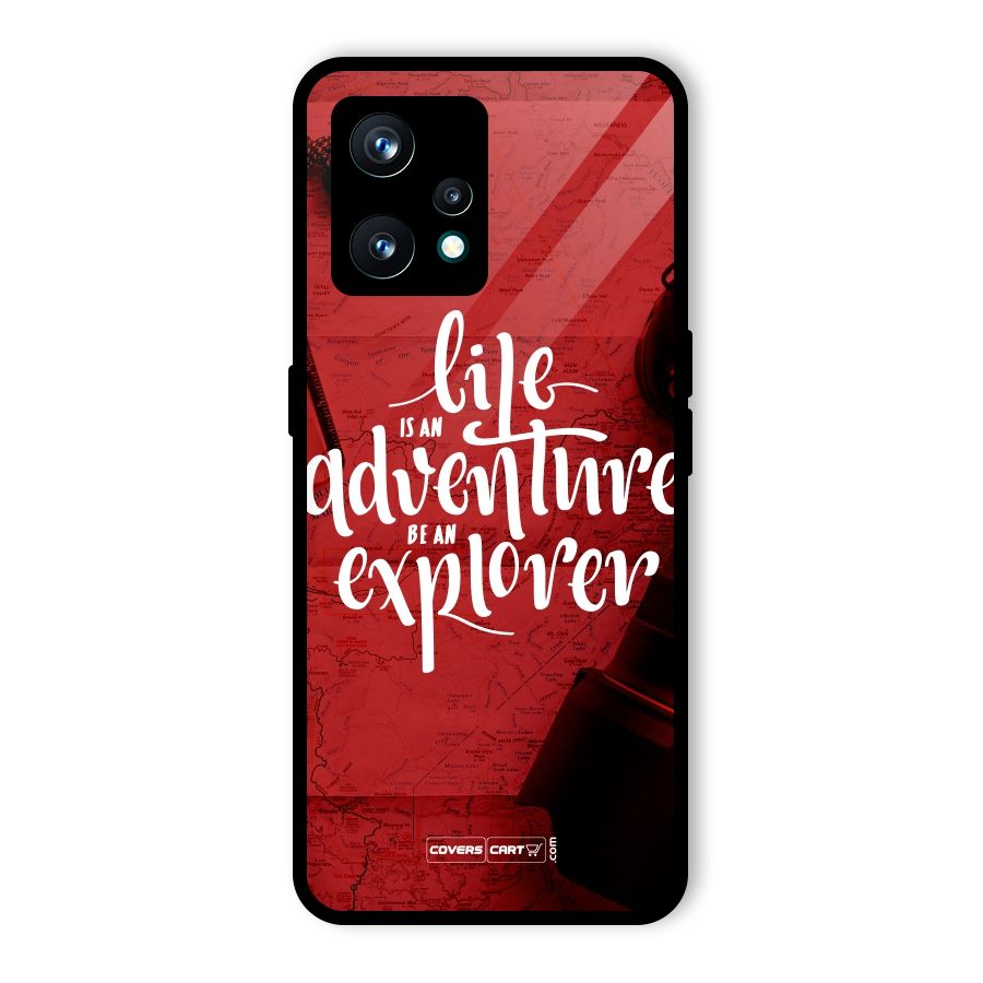 Life Adventure Explorer Glass Back Case for Realme 9 Pro Plus 5G