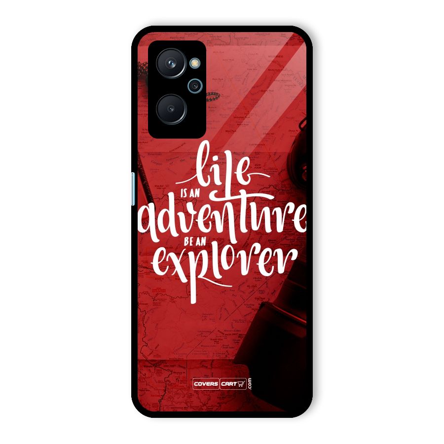 Life Adventure Explorer Glass Back Case for Realme 9i
