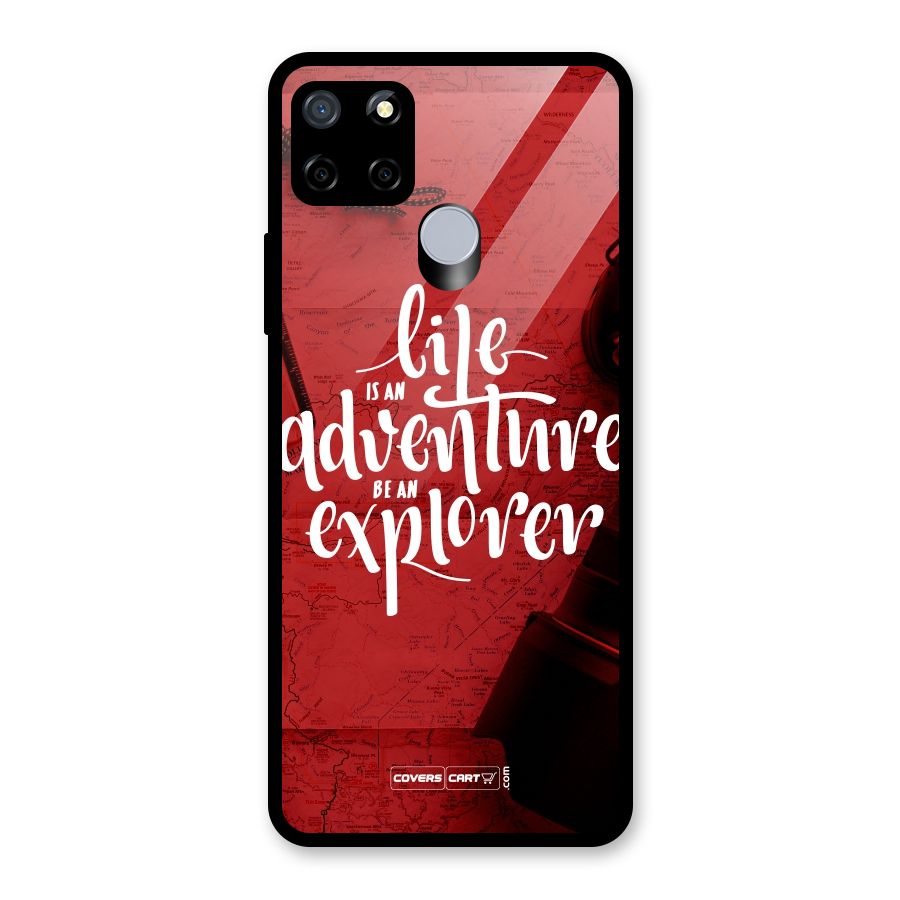 Life Adventure Explorer Glass Back Case for Realme C15